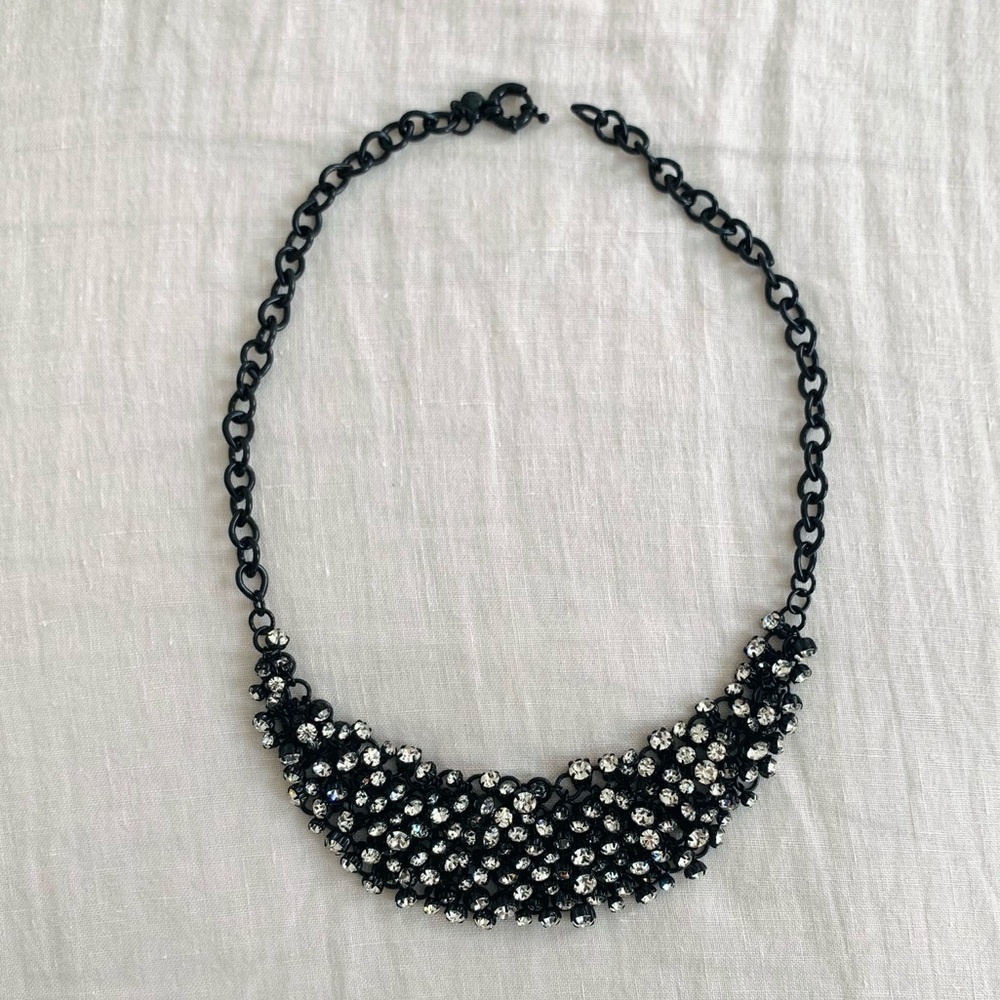 J Crew Cluster Crystal Statement Necklace
